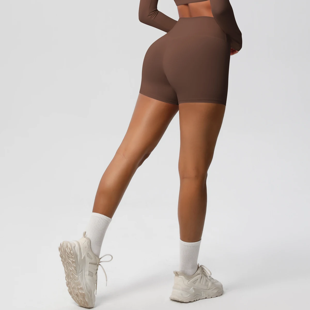 Women Sports Shorts Yoga Shorts Naked Feeling High Waist Yoga Shorts Push Up Fitness Leggings Tummy Control Yoga Slim Shorts