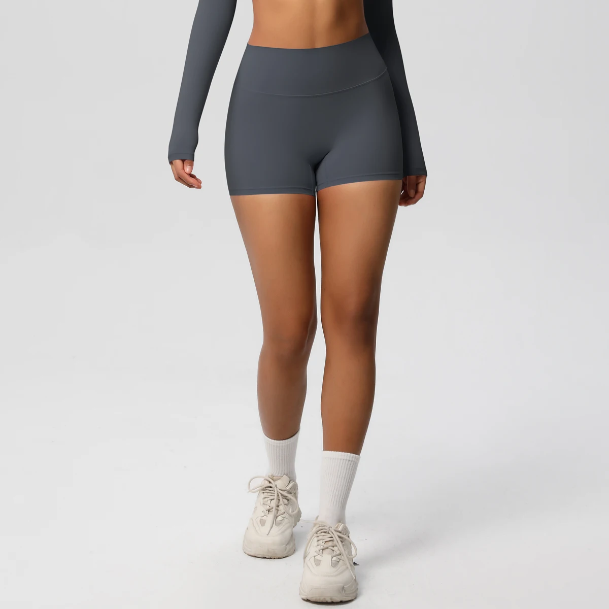 Women Sports Shorts Yoga Shorts Naked Feeling High Waist Yoga Shorts Push Up Fitness Leggings Tummy Control Yoga Slim Shorts