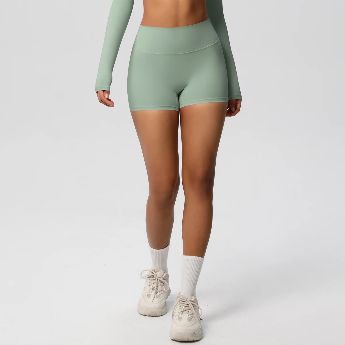 Women Sports Shorts Yoga Shorts Naked Feeling High Waist Yoga Shorts Push Up Fitness Leggings Tummy Control Yoga Slim Shorts
