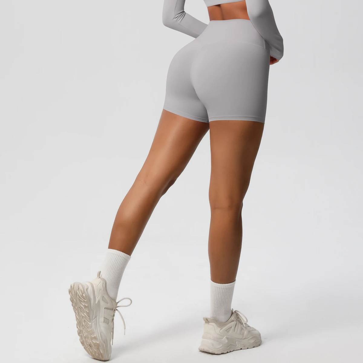 Women Sports Shorts Yoga Shorts Naked Feeling High Waist Yoga Shorts Push Up Fitness Leggings Tummy Control Yoga Slim Shorts