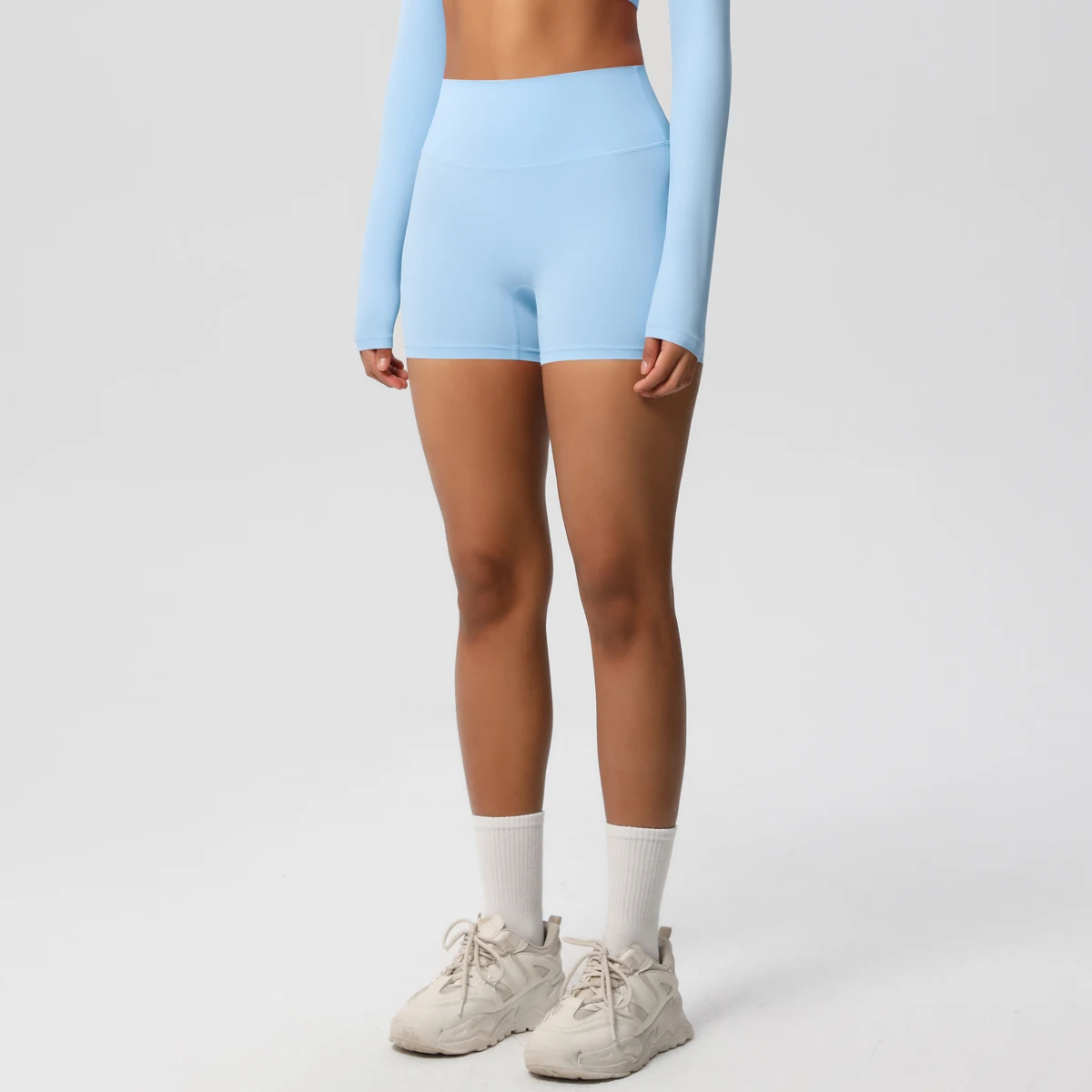 Women Sports Shorts Yoga Shorts Naked Feeling High Waist Yoga Shorts Push Up Fitness Leggings Tummy Control Yoga Slim Shorts
