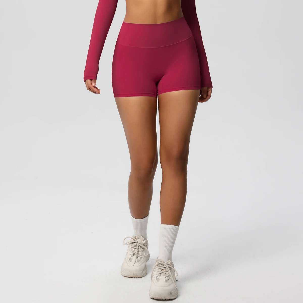 Women Sports Shorts Yoga Shorts Naked Feeling High Waist Yoga Shorts Push Up Fitness Leggings Tummy Control Yoga Slim Shorts