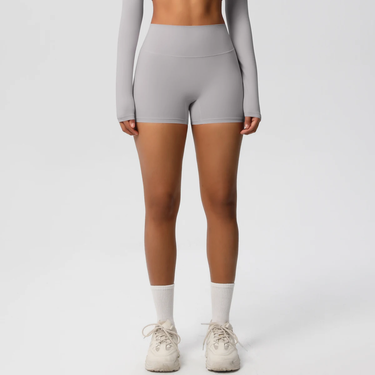 Women Sports Shorts Yoga Shorts Naked Feeling High Waist Yoga Shorts Push Up Fitness Leggings Tummy Control Yoga Slim Shorts