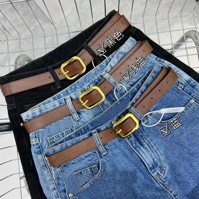 American Retro Denim Shorts Women Summer 2026 Street Loose High-waisted Rolled Edge Booty Shorts