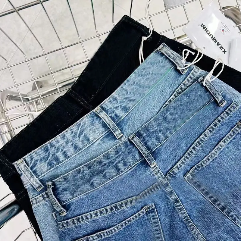 American Retro Denim Shorts Women Summer 2026 Street Loose High-waisted Rolled Edge Booty Shorts