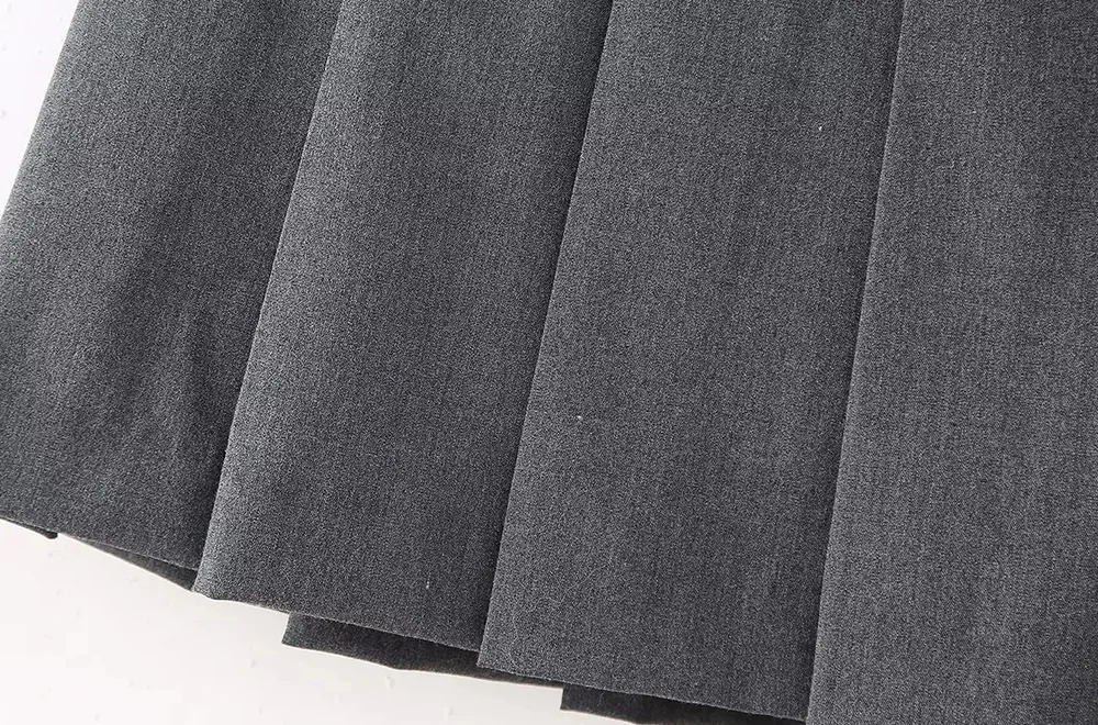 Pleated Shorts Skirts for Women, With Belt,Side Zipper, Mid Waist, Female Skort,Fashion