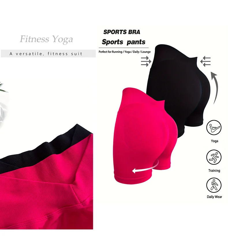Women Summer V- Waisted Yoga Shorts Fashionable and Sexy Running Fitness Pants Gym High Elastic Hip Liftting Sports Shorts