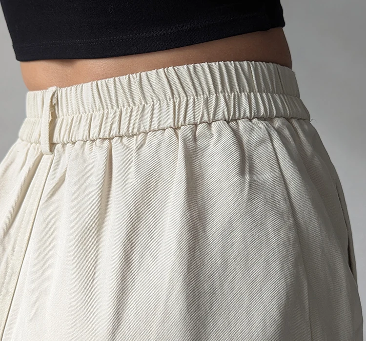KarSaNy Beige Summer Shorts For Women Casual Loose A Linen Wide Leg Short Pants Elegant Women's Lyocell Shorts Bermuda Navy Blue