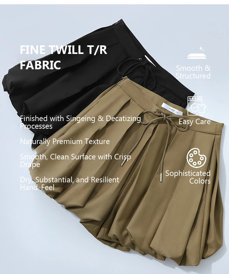 Amii Women's Shorts 2026 Autumn New Pleated Strap Paper Bag Waist Casual Shorts Women's Solid Color Versatile Pants 12641037