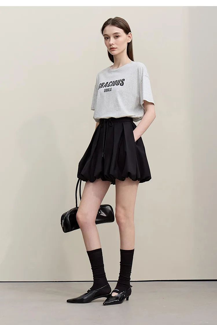 Amii Women's Shorts 2026 Autumn New Pleated Strap Paper Bag Waist Casual Shorts Women's Solid Color Versatile Pants 12641037