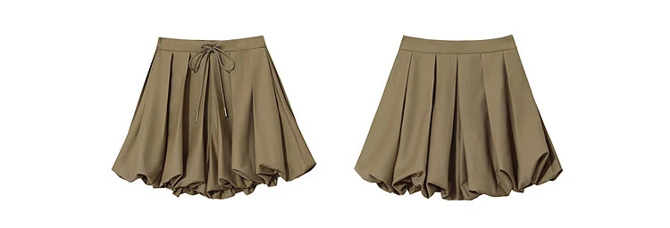 Amii Women's Shorts 2026 Autumn New Pleated Strap Paper Bag Waist Casual Shorts Women's Solid Color Versatile Pants 12641037
