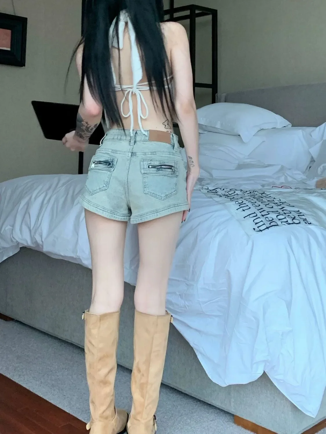 Summer Denim Shorts for Women High Waisted Stretch Jeans Shorts Sexy A-line Fashion Hip Hop Wide Leg Pants Vintage Colors S-2XL