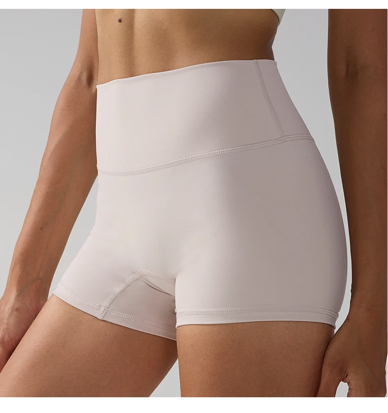 Solid Color Women Fitness Sport Yoga Short Running Cycling Women's Leggings Quick Dry Breathable High-Waisted Yoga Shorts