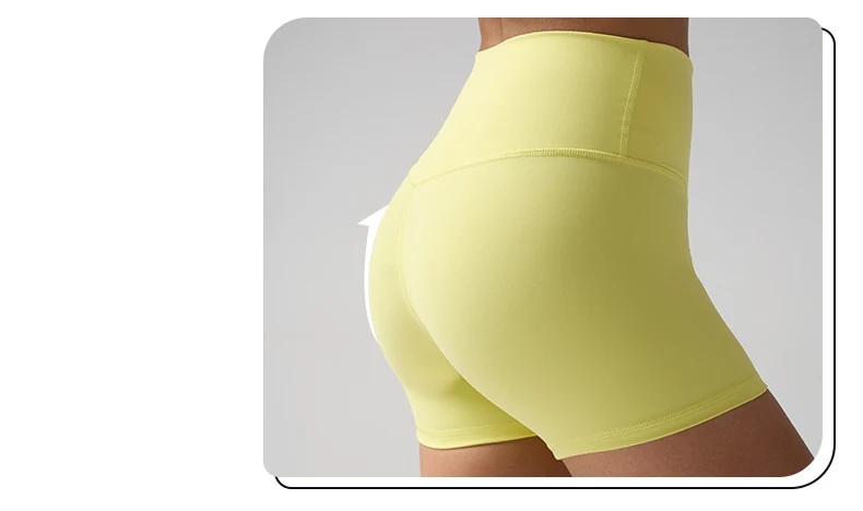 Solid Color Women Fitness Sport Yoga Short Running Cycling Women's Leggings Quick Dry Breathable High-Waisted Yoga Shorts