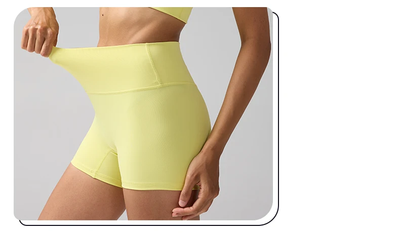 Solid Color Women Fitness Sport Yoga Short Running Cycling Women's Leggings Quick Dry Breathable High-Waisted Yoga Shorts