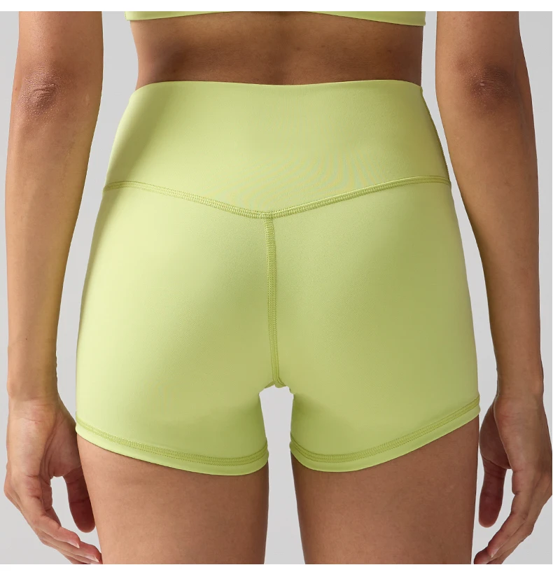 Solid Color Women Fitness Sport Yoga Short Running Cycling Women's Leggings Quick Dry Breathable High-Waisted Yoga Shorts
