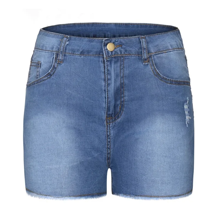 Sexy Hot Slim Denim Shorts Women Fashion Trendy All-match Solid Color Tight High Waist Short Jeans Lady Commuting Cowboy Outfits