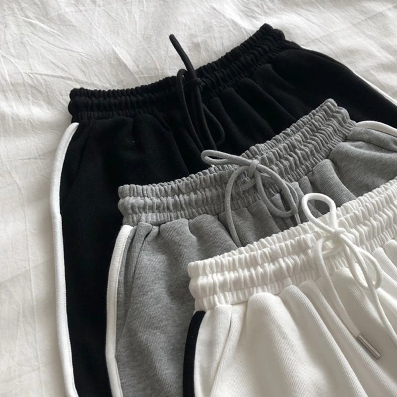Women Striped Casual Shorts Korean Harajuku Loose All Match Sports Shorts Summer Fashion Simple Yoga Thin Mini Shorts Female
