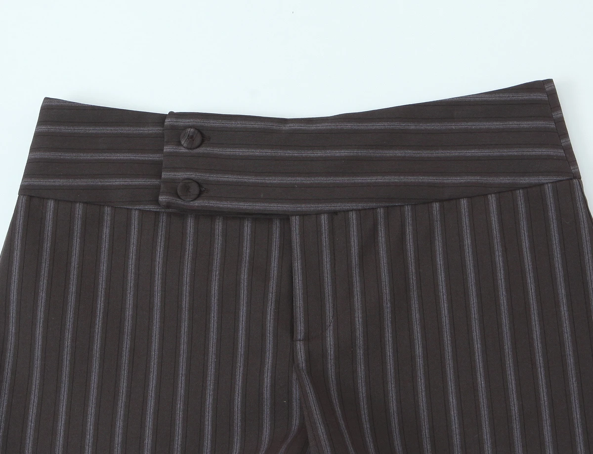 European and American style spring fashion temperament simple striped low waist wide waist shorts
