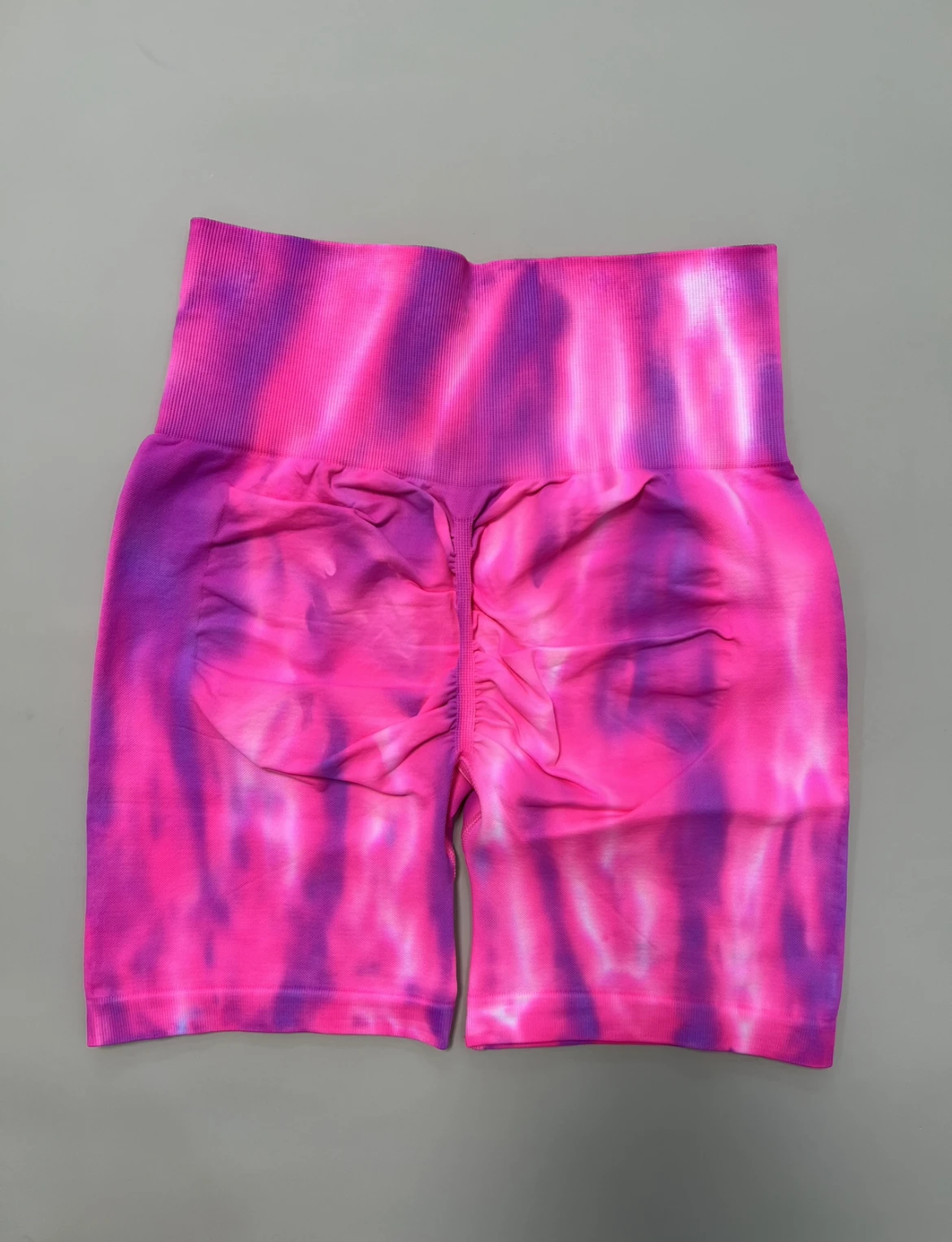 Women Tie Dye Gym Yoga Biker Shorts High Waist Seamless Legging Fitness Sports Leggins Elastic Pants Training Workout Tights
