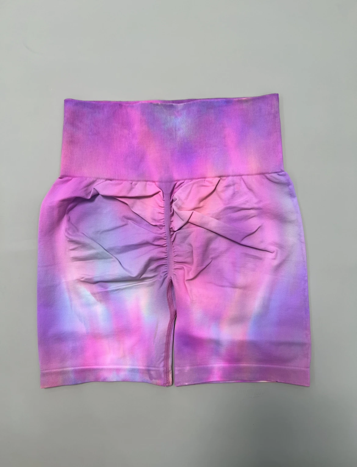 Women Tie Dye Gym Yoga Biker Shorts High Waist Seamless Legging Fitness Sports Leggins Elastic Pants Training Workout Tights