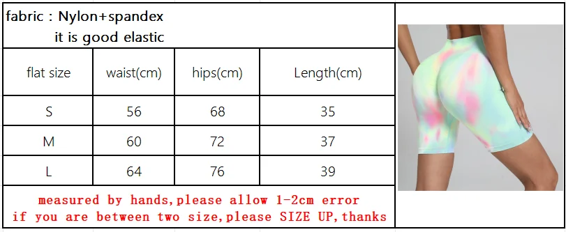 Women Tie Dye Gym Yoga Biker Shorts High Waist Seamless Legging Fitness Sports Leggins Elastic Pants Training Workout Tights