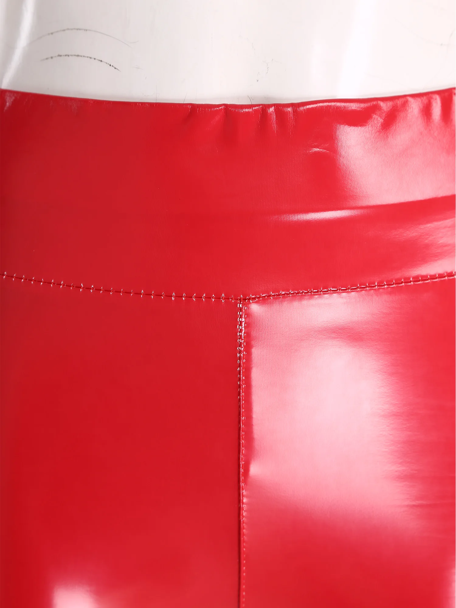 Women Wet Look High Waist PU Leather Shorts Pole Dance Hot Pants Stretchy Skinny Cheeky Booty Shorts for Nightclub Raves Party
