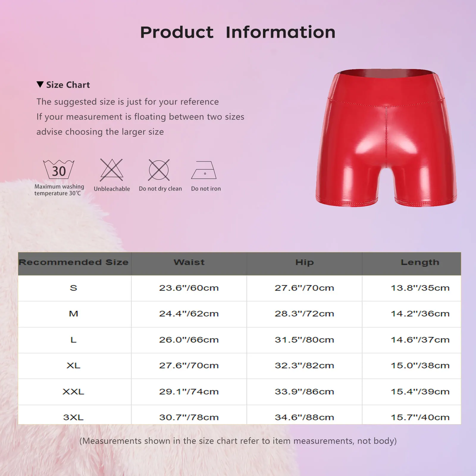 Women Wet Look High Waist PU Leather Shorts Pole Dance Hot Pants Stretchy Skinny Cheeky Booty Shorts for Nightclub Raves Party
