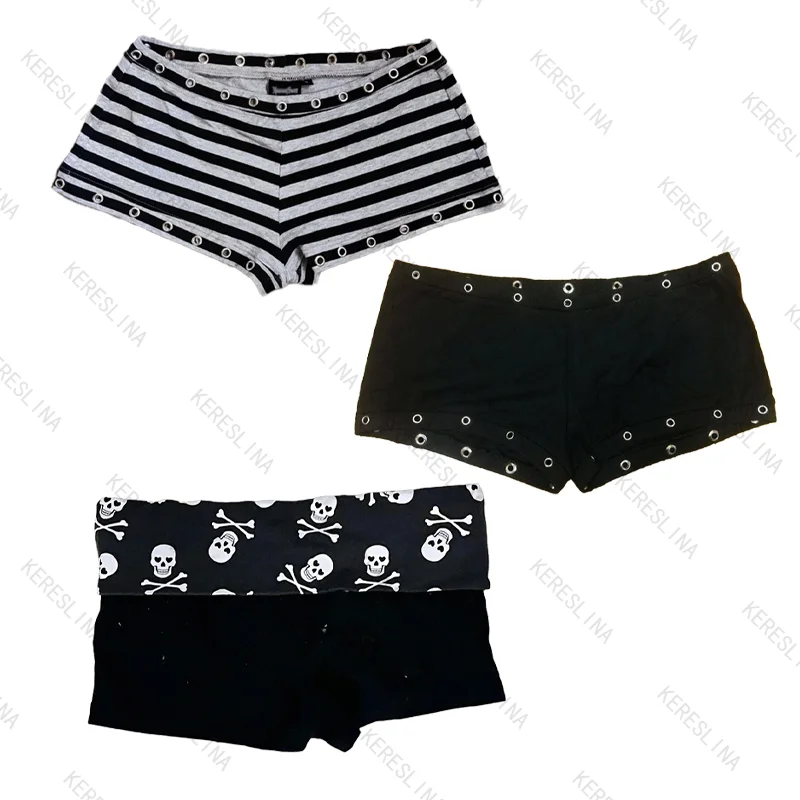 Street Wear Fashionable Popular Classic Hip-Hop Rock Style Mini Shorts Summer American Gothic Punk Vintage Mini Shorts E-Girls