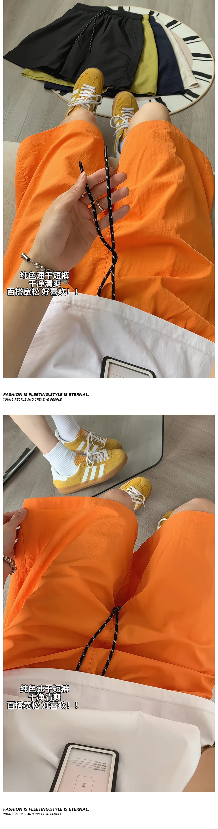 Loose Short-Length Pants Women's Summer Beach K-sle Shorts Quick-Drng Shorts Candy Color Loose Thin Sports Shorts Tide