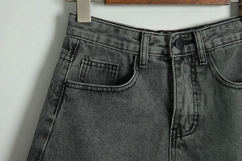 Hole Denim Shorts Women Korean Fashion High Waist Short Jeans Female Summer Slim Streetwear Irregular Wide Leg Shorts Ladies New