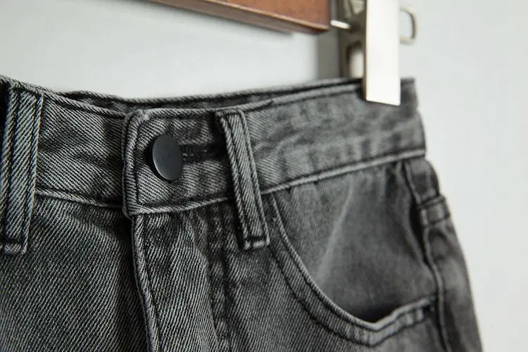 Hole Denim Shorts Women Korean Fashion High Waist Short Jeans Female Summer Slim Streetwear Irregular Wide Leg Shorts Ladies New