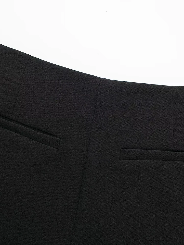Willshela Women Fashion Solid Side Zipper Skirts Shorts Vintage High Waist Female Chic Lady Shorts