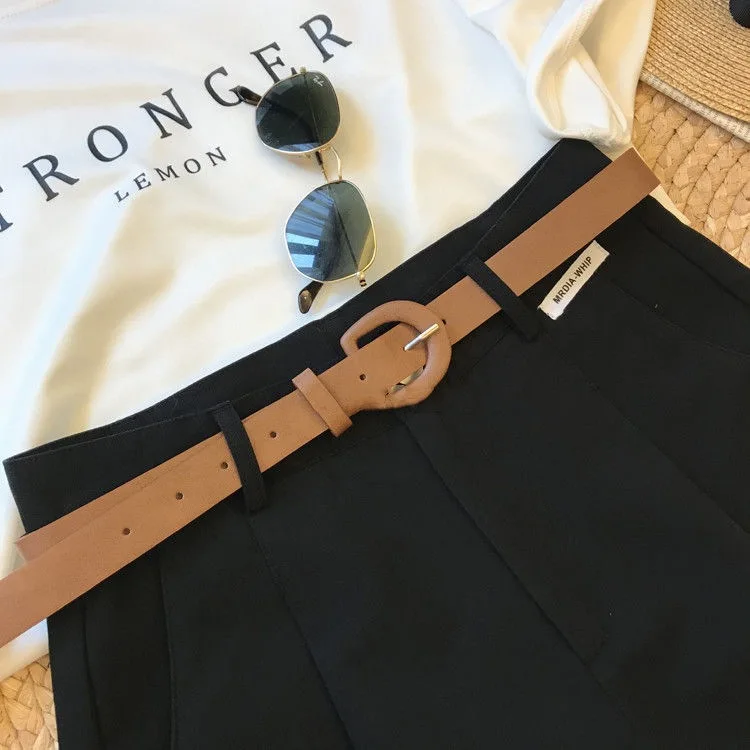 New Wide Leg Shorts for Women 2026 Summer Thin Cotton A Line Short Pants Office Lady Classic Loose Casual Zipper Women‘s Shorts