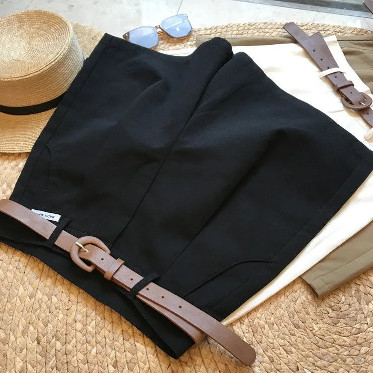 New Wide Leg Shorts for Women 2026 Summer Thin Cotton A Line Short Pants Office Lady Classic Loose Casual Zipper Women‘s Shorts
