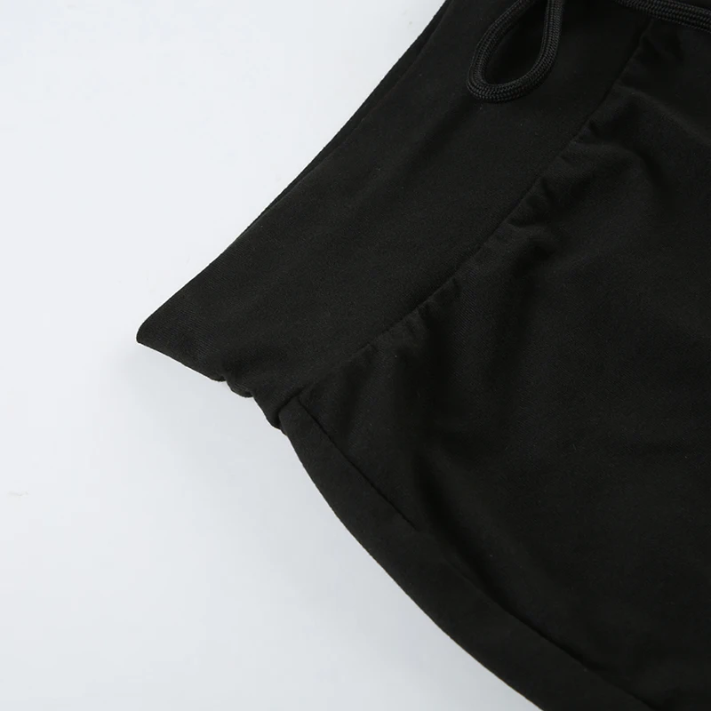 Vintage Y2K Harajuku Shorts Women Low Rise Lace Up Skinny Bottoms Solid Slim Fitting Streetwear Ladies Shorts