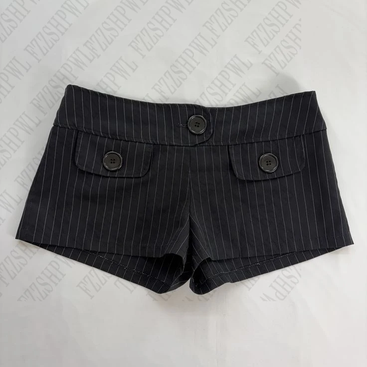 Minimalist Stripes emo Female Clothing Classic Harajuku Y2K Women Lower garment Vintage Fashion Shorts Aesthetic Soft Bottoms