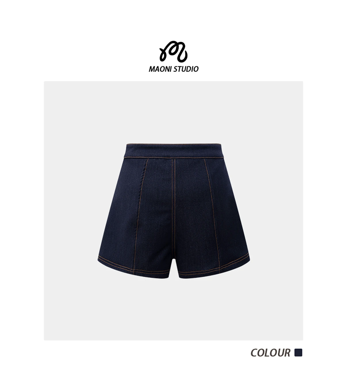 Y2k American Dark Blue High Waist Denim Shorts For Women 2026 Spring And Summer New Fashion Hip-Hop Gothic Casual Slim Shorts