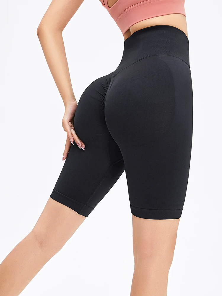 Seamless Fitness Shorts Women Women Sports High Waist Shorts Fitness Casual Workout Running Peach Hip Shorts