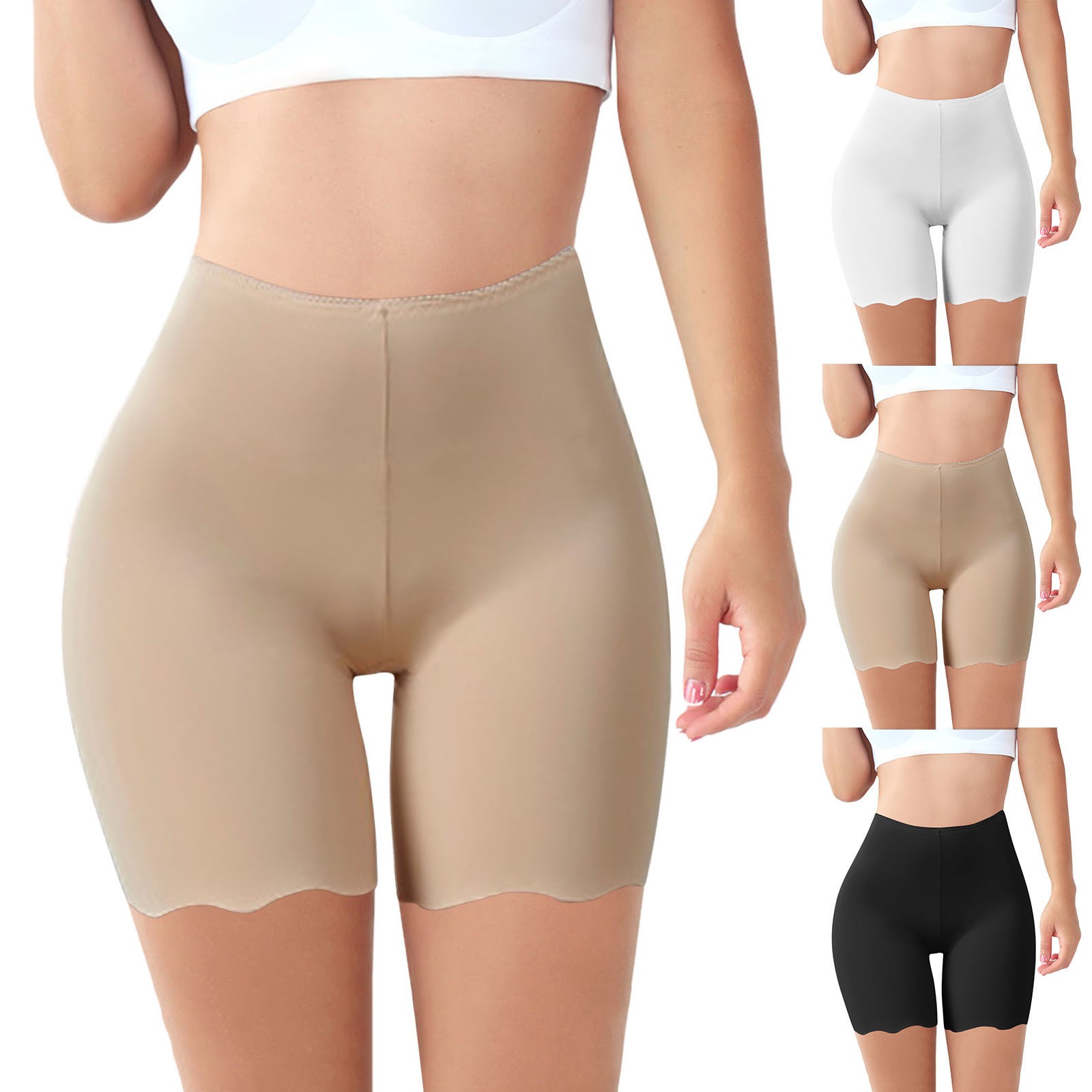 Women'S Soild Safety Panty High Waisted Thin Leggings Comfortable Quick Dry Shorts Sports Yoga Summer Trousers For Ladies