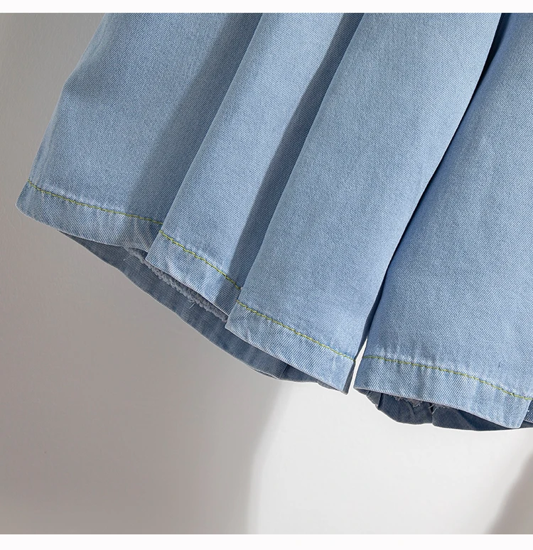 Qiukichonson 5XL Oversize Denim Shorts Women 2023 Spring Summer High Waisted Cute Soft Girl Frilly Wide Leg Loose Jeans Shorts