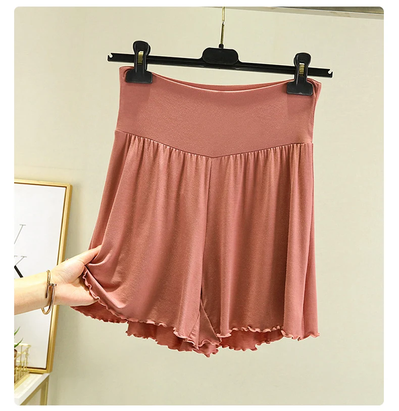 Modal Summer Shorts Sleep Bottoms Women Pure Color Casual Sleepwear Pants 2026 Loose Short Home Wide Leg Pants
