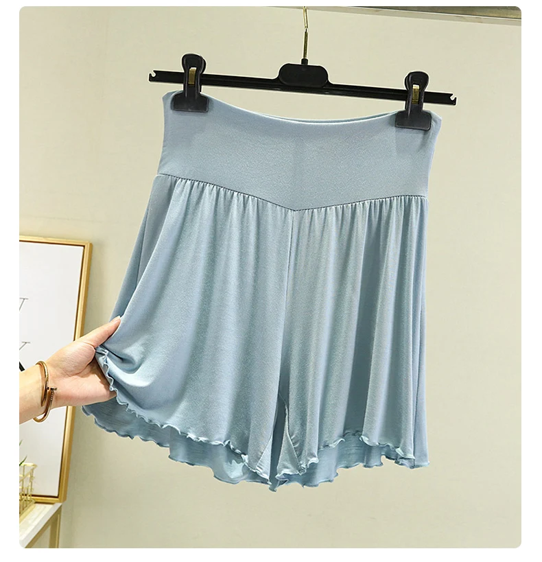 Modal Summer Shorts Sleep Bottoms Women Pure Color Casual Sleepwear Pants 2026 Loose Short Home Wide Leg Pants