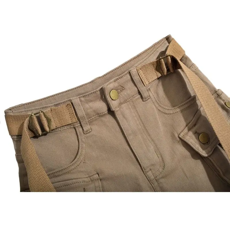 Women's Cargo Pants Denim Shorts 2025 New Botttoms High Waist Casual Summer Y2k Short Fashion Pantalones Cortos De Mujer 49B671