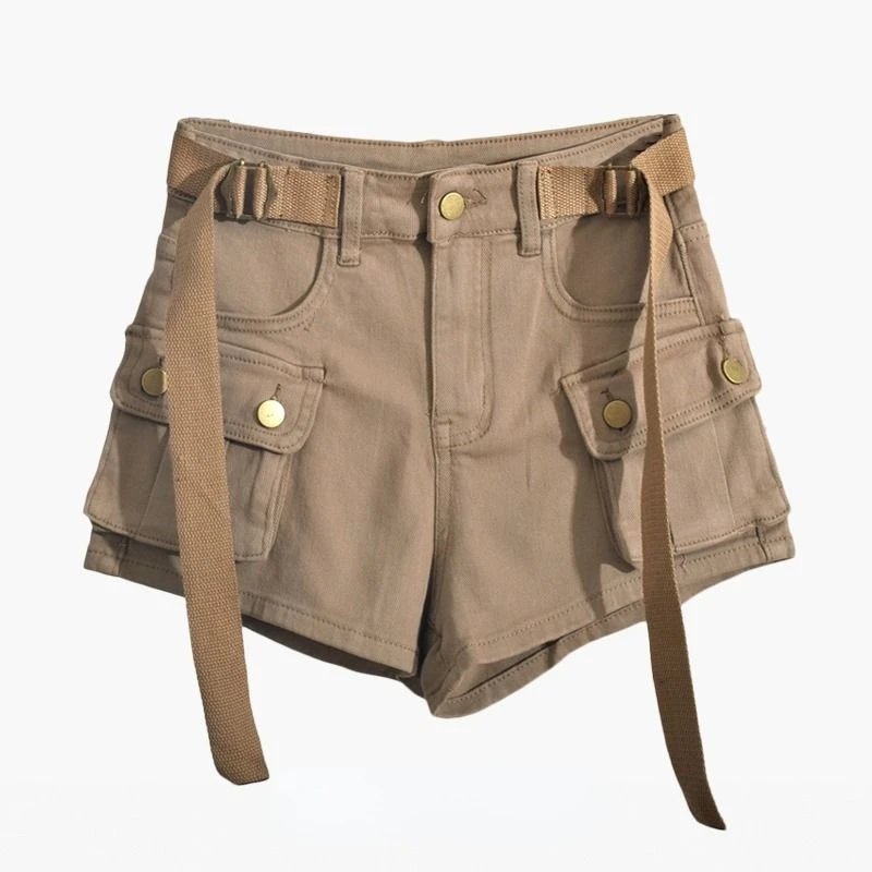 Women's Cargo Pants Denim Shorts 2025 New Botttoms High Waist Casual Summer Y2k Short Fashion Pantalones Cortos De Mujer 49B671