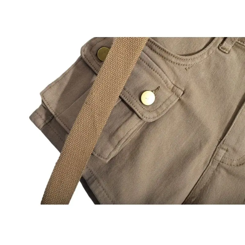 Women's Cargo Pants Denim Shorts 2025 New Botttoms High Waist Casual Summer Y2k Short Fashion Pantalones Cortos De Mujer 49B671