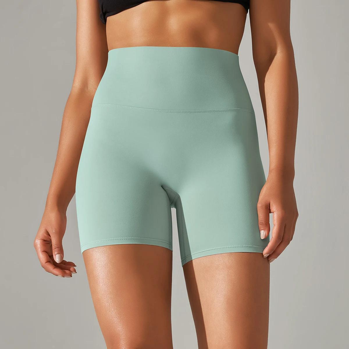 Women Yoga Legging Shorts Quick Drying Cycling Workout Gym Shorts Squat Proof High Waist Fitness Tight Shorts Sports Short