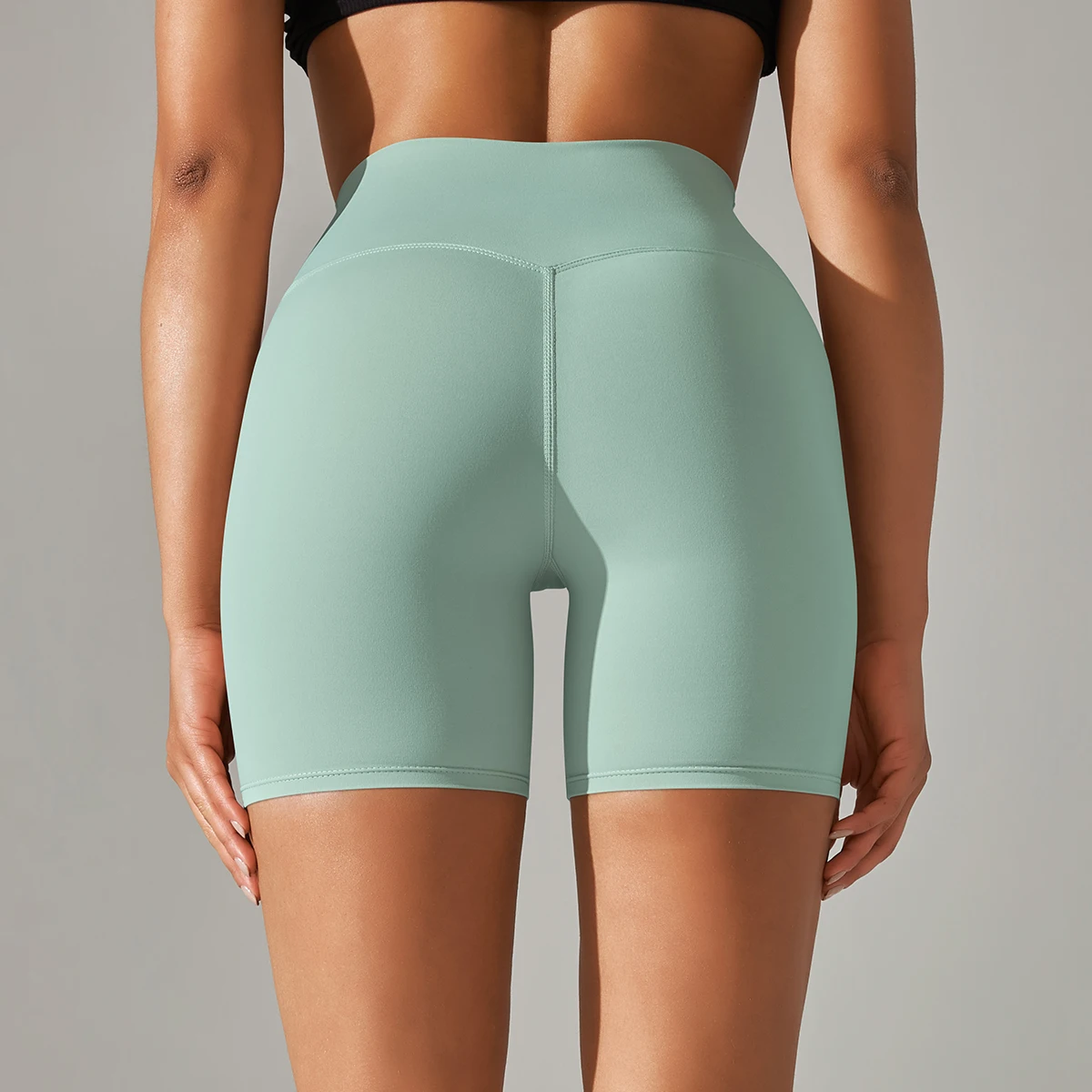 Women Yoga Legging Shorts Quick Drying Cycling Workout Gym Shorts Squat Proof High Waist Fitness Tight Shorts Sports Short