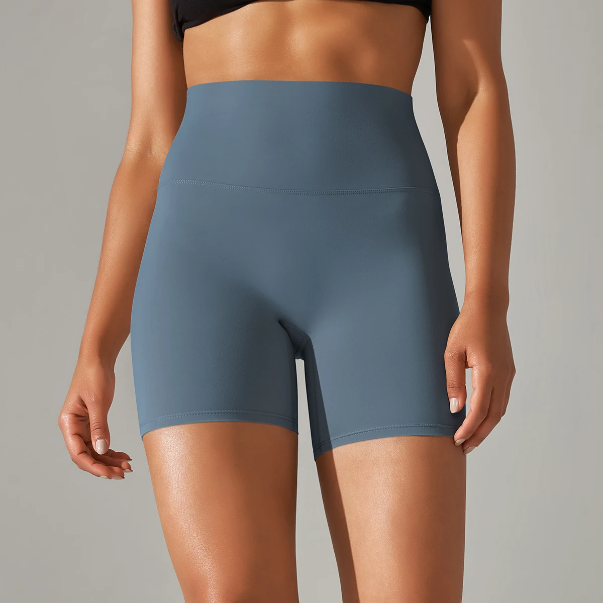 Women Yoga Legging Shorts Quick Drying Cycling Workout Gym Shorts Squat Proof High Waist Fitness Tight Shorts Sports Short