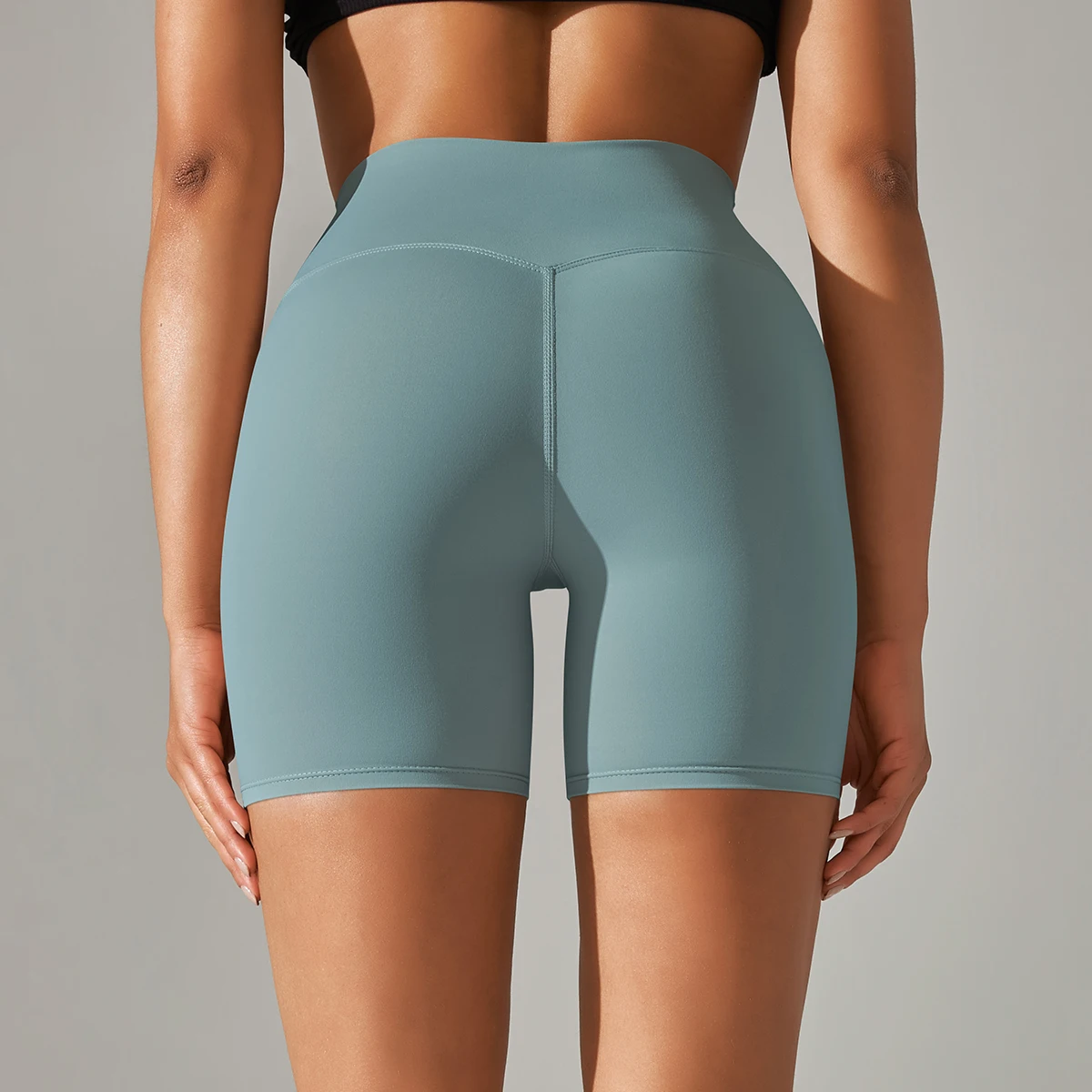 Women Yoga Legging Shorts Quick Drying Cycling Workout Gym Shorts Squat Proof High Waist Fitness Tight Shorts Sports Short